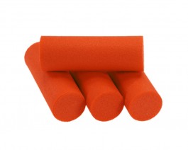 Foam Popper Cylinders, Orange, 14 mm
